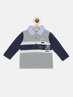 Polo T-Shirt With Striped Pattern